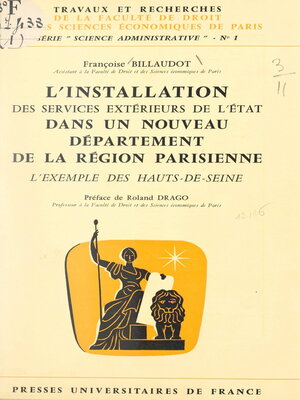 cover image of L'installation des services extérieurs de l'État dans un nouveau département de la région parisienne